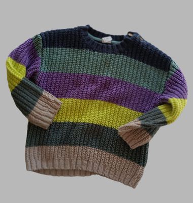 Coloured stripe knit jumper (2-3)