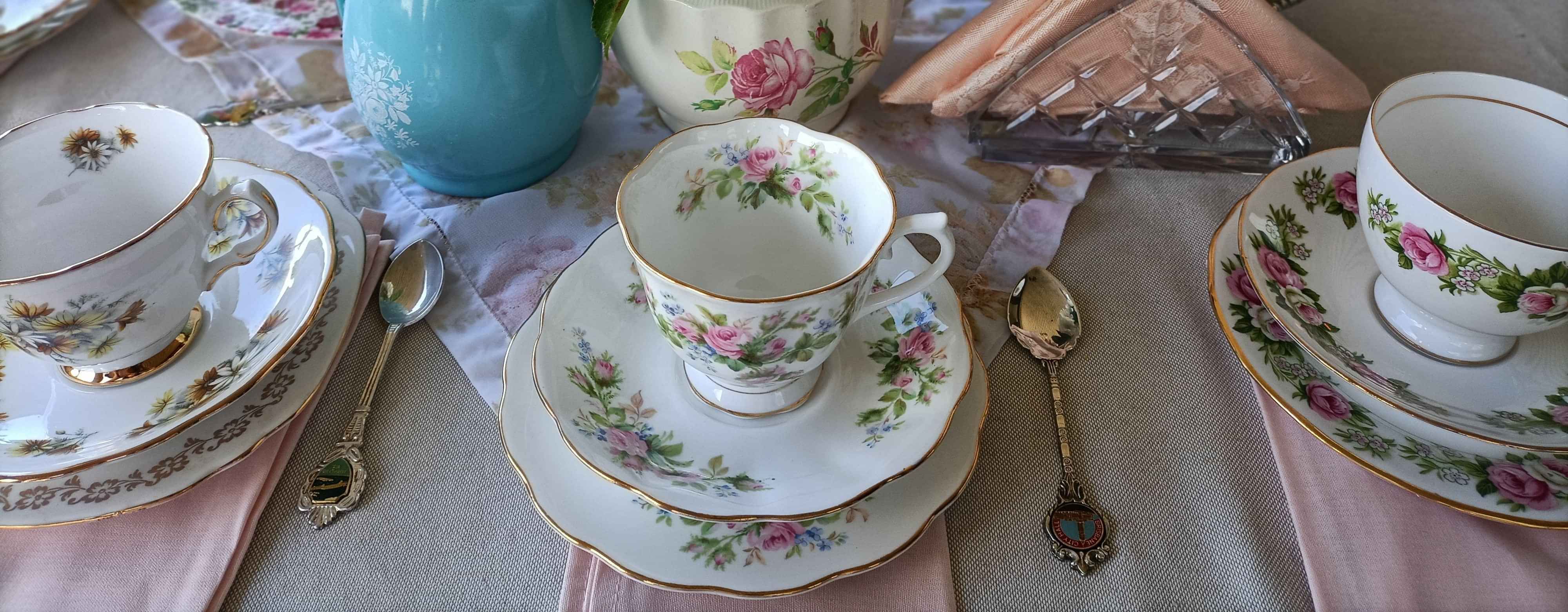 vintage teacup setting