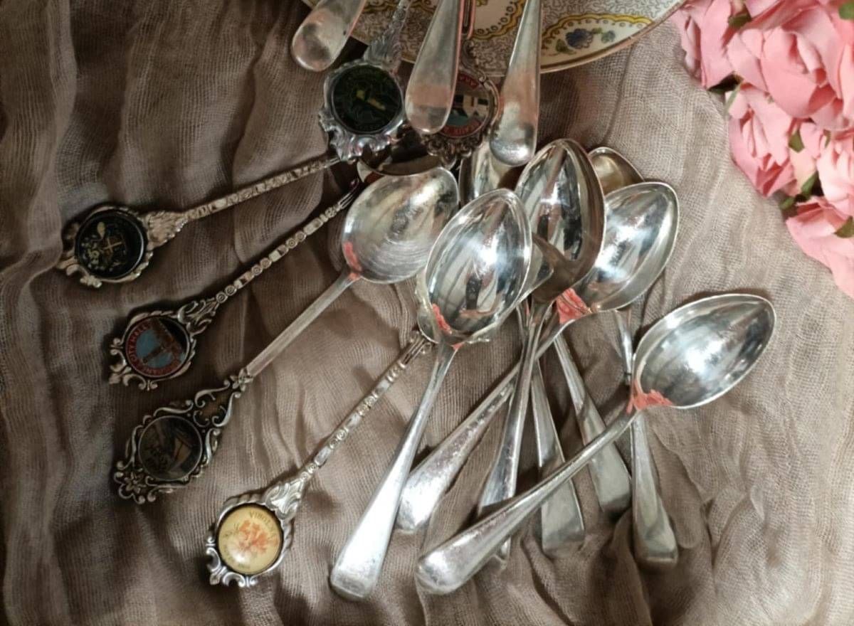 vintage silver teaspoons