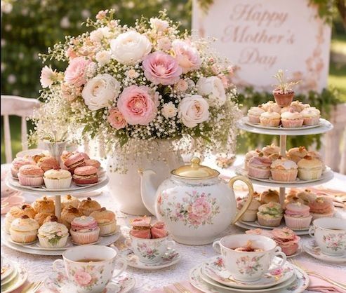 Mothers Day vintage tea party