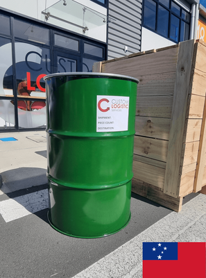 Shipping Auckland to Apia (includes Steel drum &amp; home delivery) 0.33m3 External // 0.3m3 Internal
