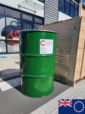 Shipping Auckland to Rarotonga (incl Steel drum &amp; home delivery) 0.33m3 External // 0.3m3 Internal