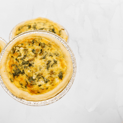 F. Spinach Caramelised Onion Feta Quiche Range