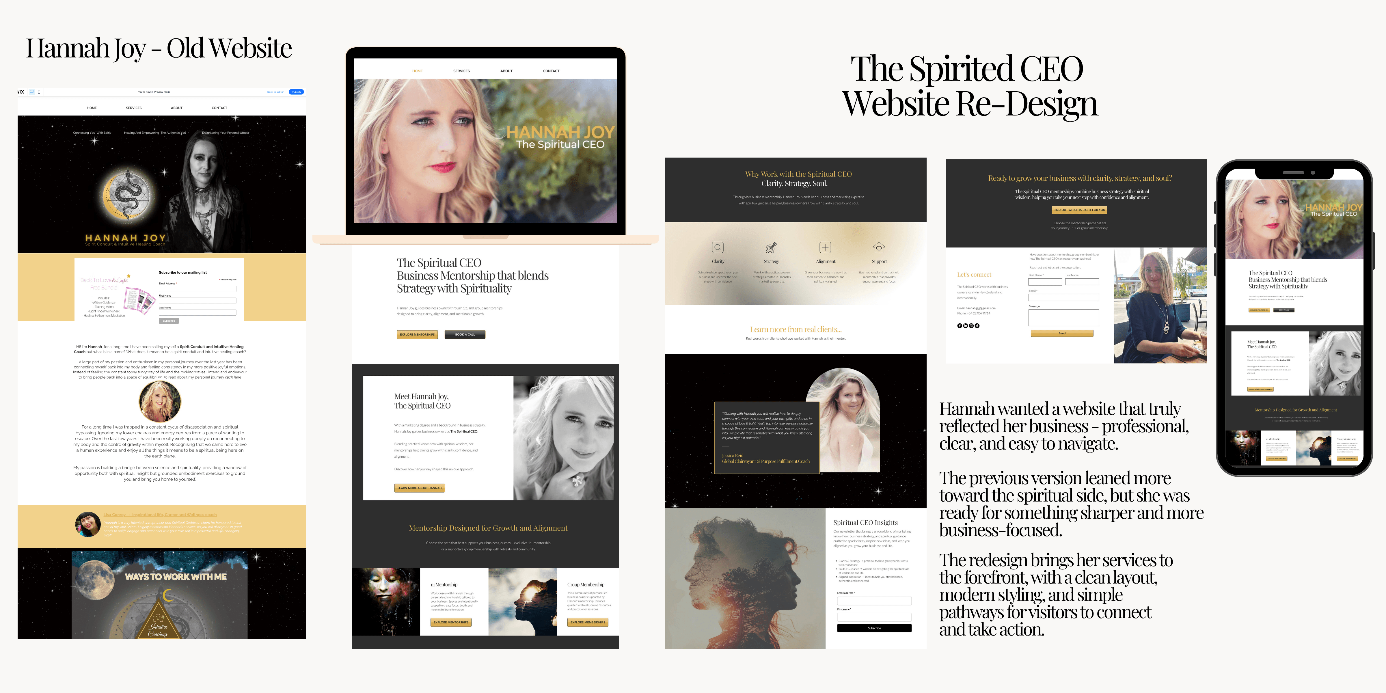Before & After The Spirited CEO Website