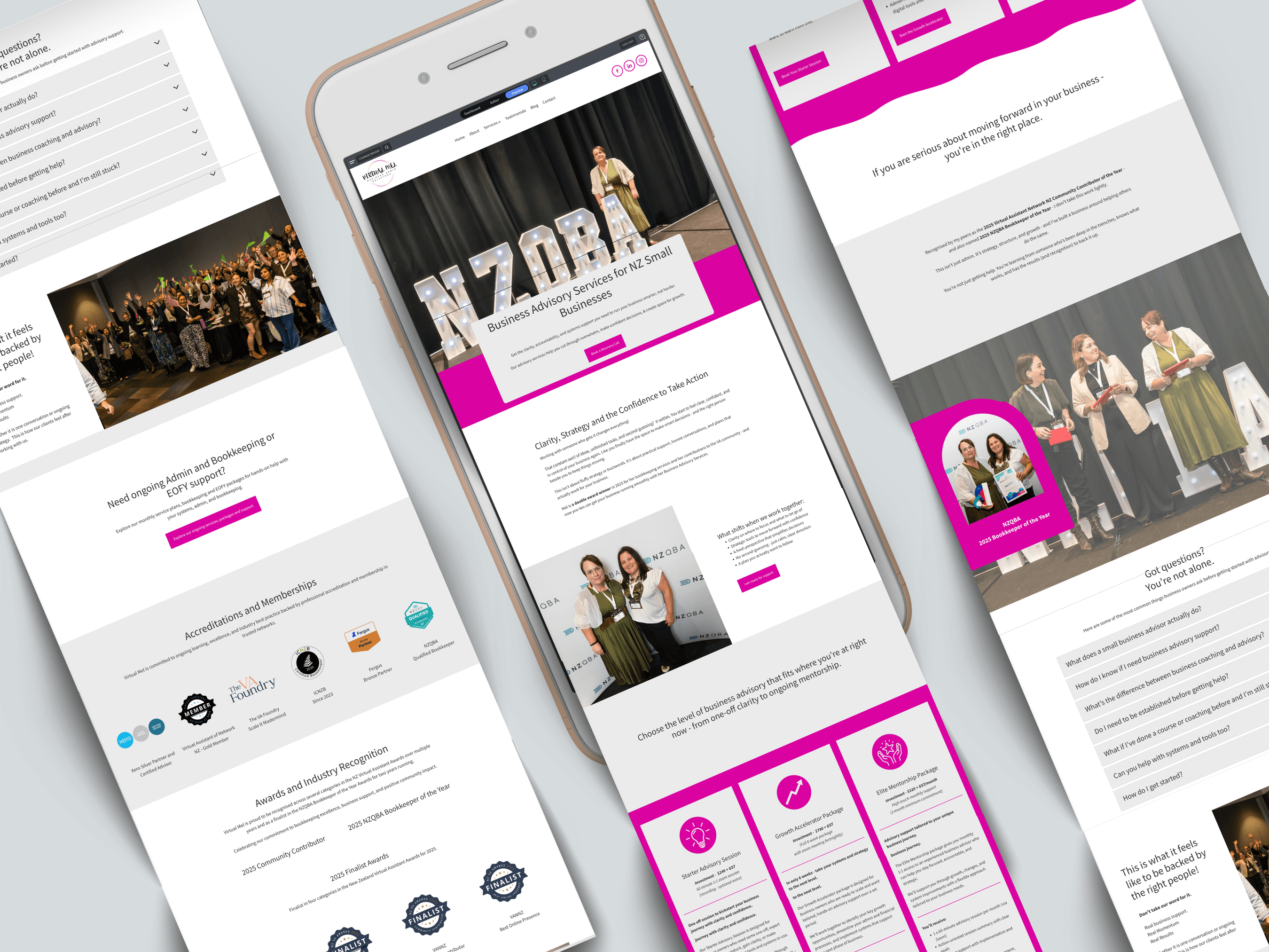 Virtual Mel Business Admin Solutions - Website Redesign on Rocketspark Gallery