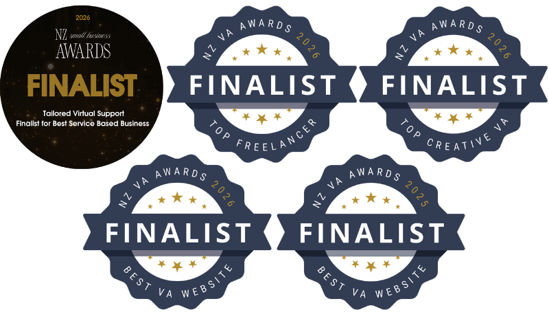Best New VA Website 2025 Finalist at Virtual Assistant Network of NZ Awards