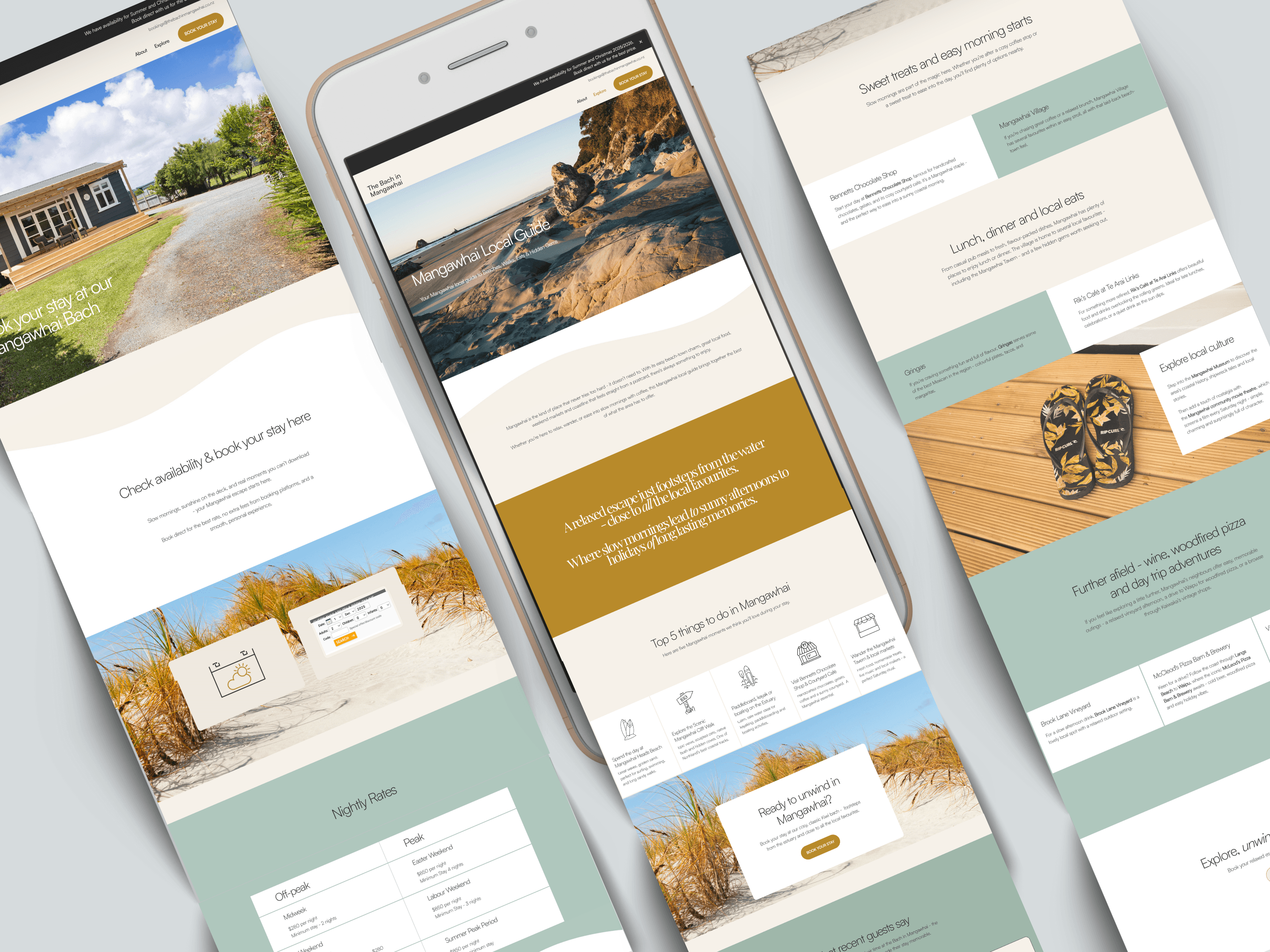 The bach in Mangawhai Rocketspark Website Design