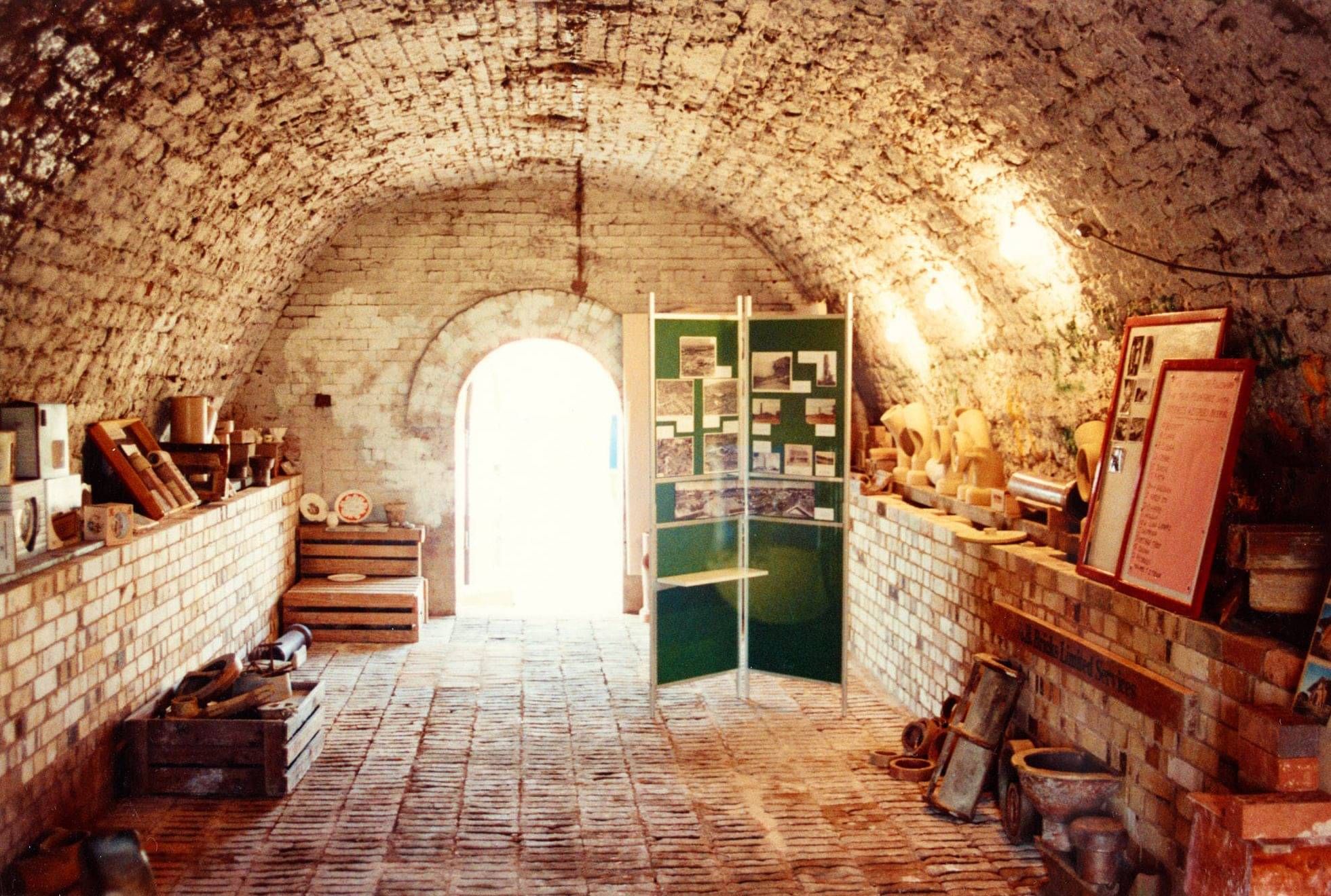 Inside the restored downdraught kiln, Ambrico Place, New Lynn.