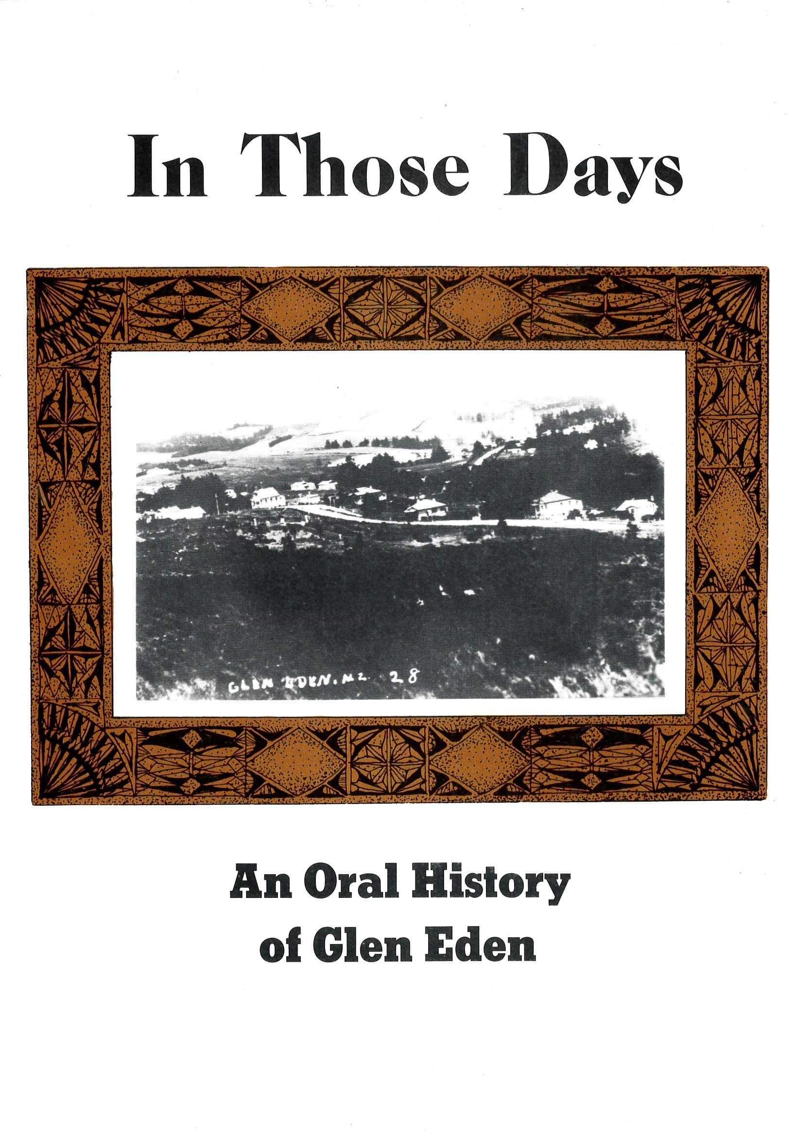 Book cover with text and black and white photo