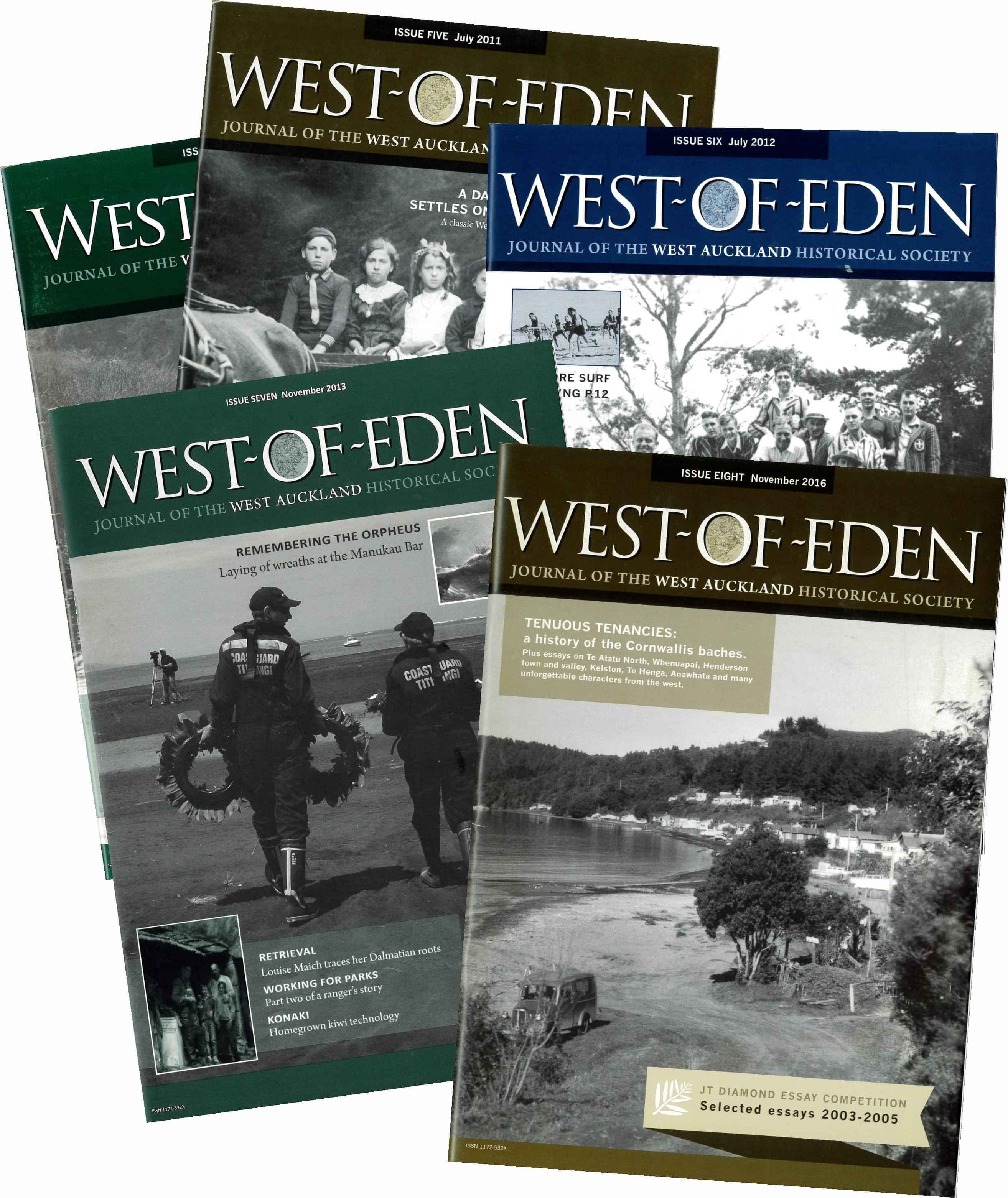 A selection of covers from the West of Eden magazine
