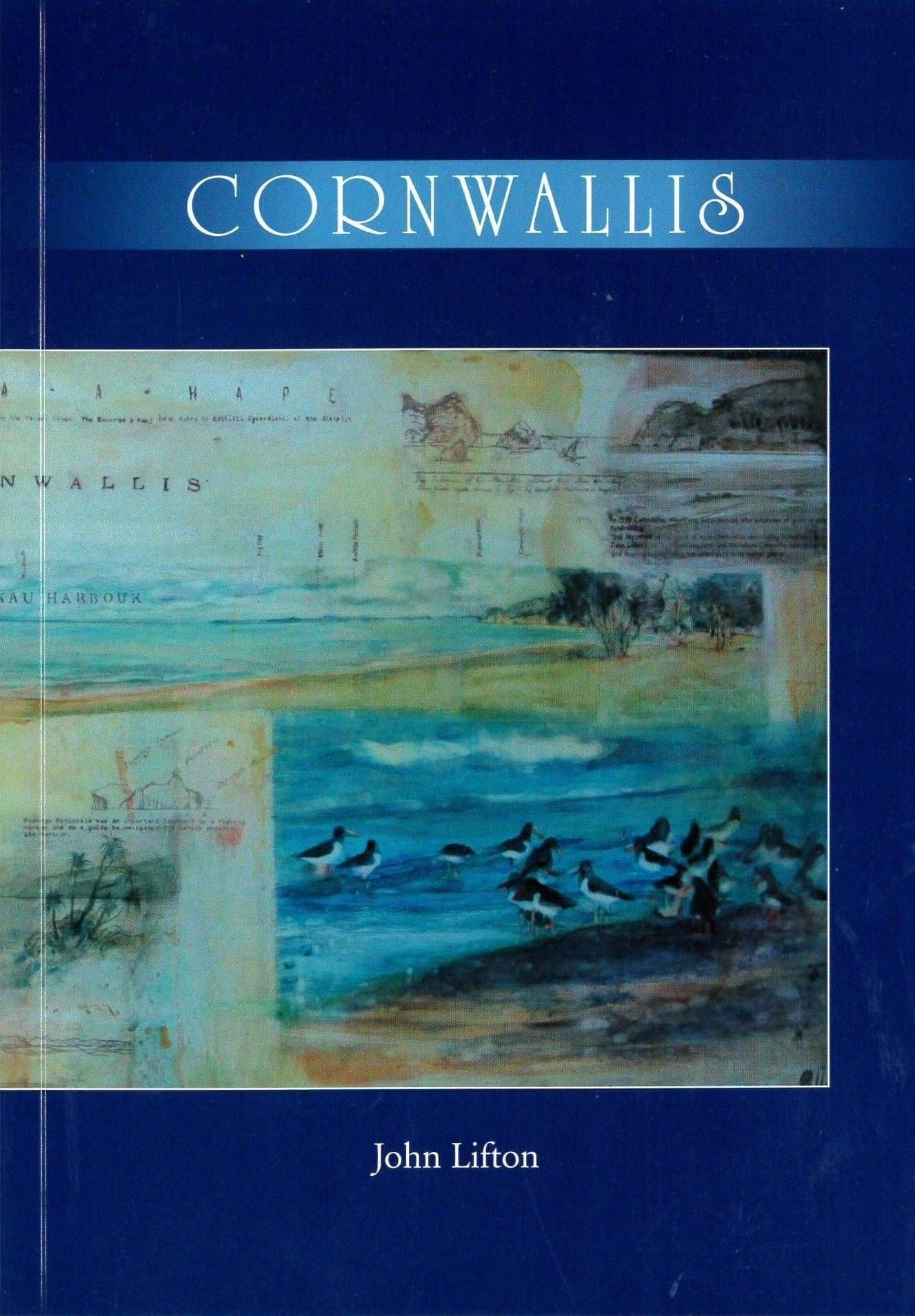 Dark blue cover with a selection of photos in a montage