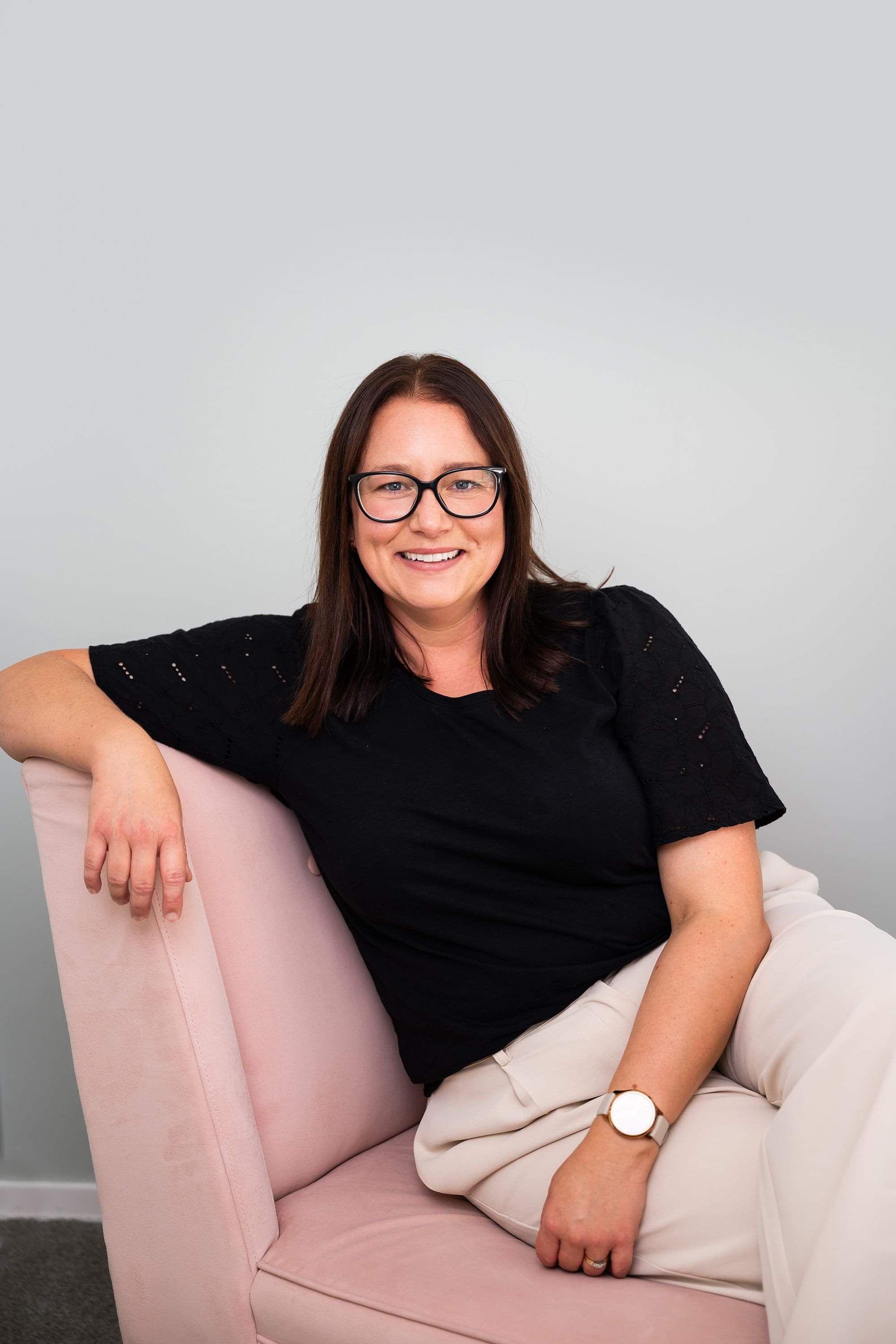 Terryn Choat sitting in a chair
