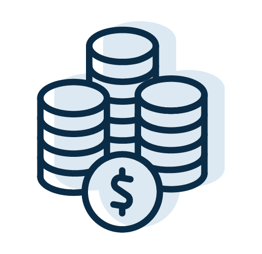 A pile of coins icon