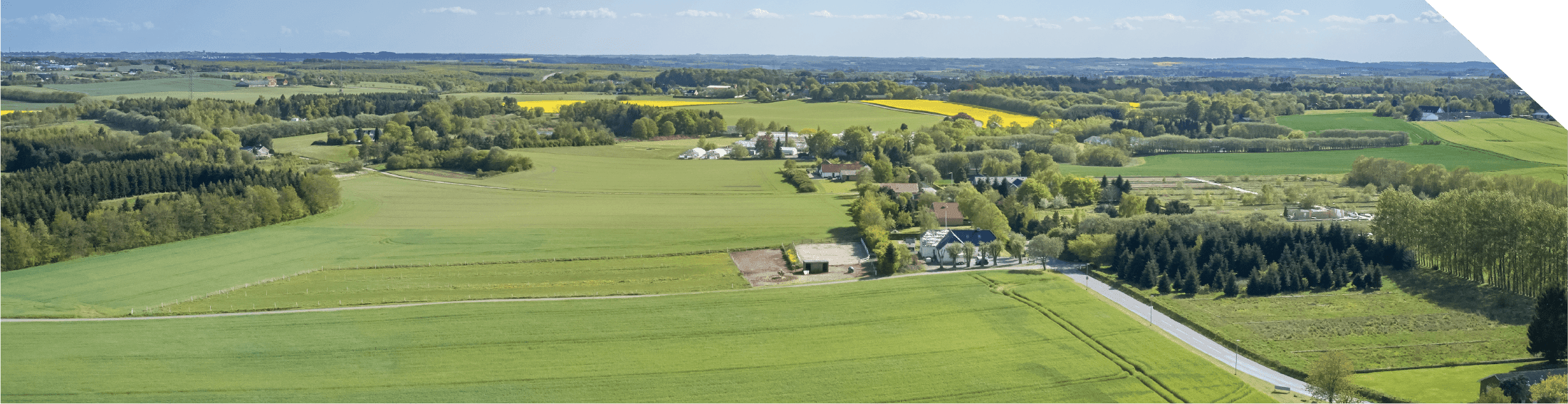 Bird's eye view of a big amount of land