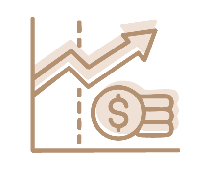 Money graph icon