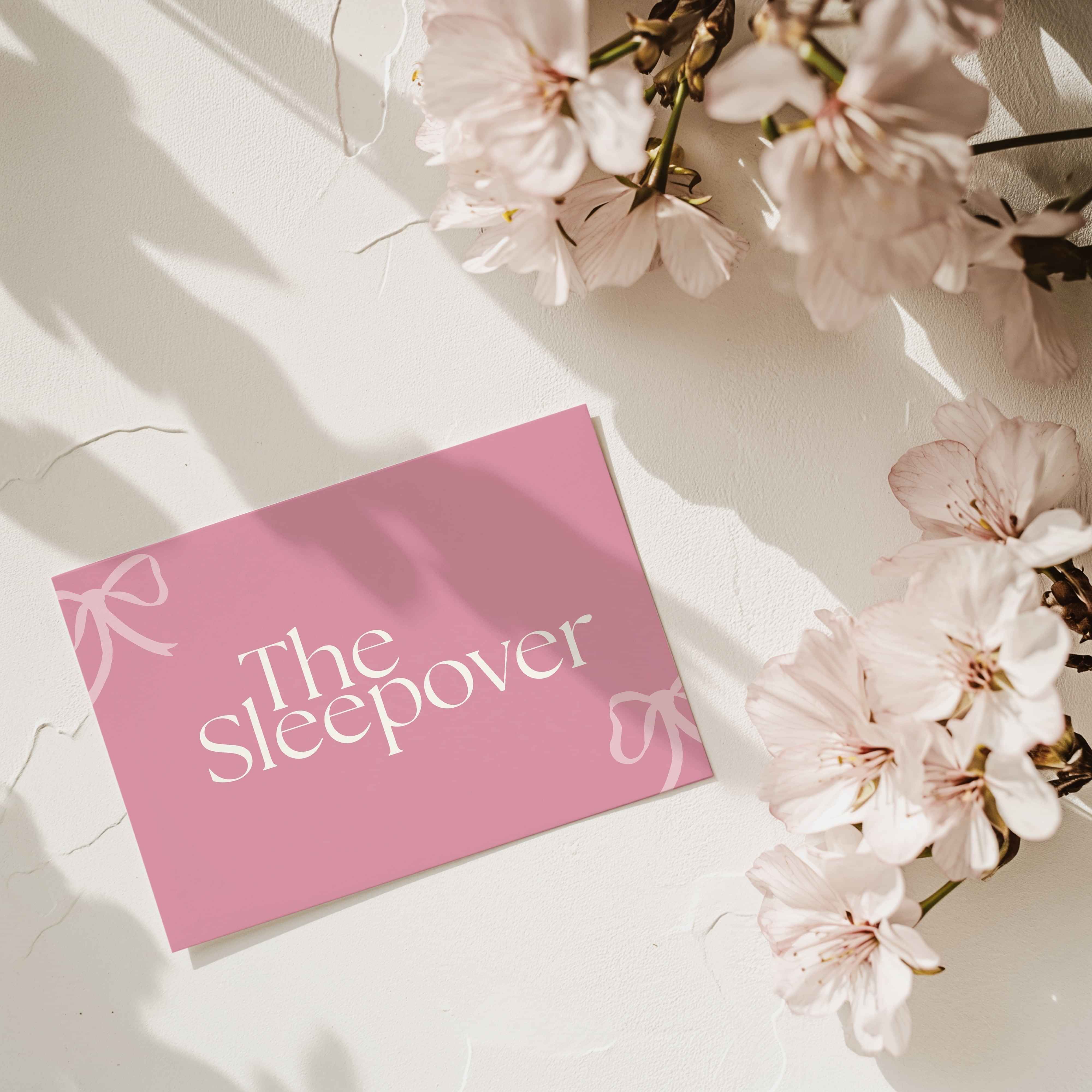 Business card branding for wedding vendor The Sleepover