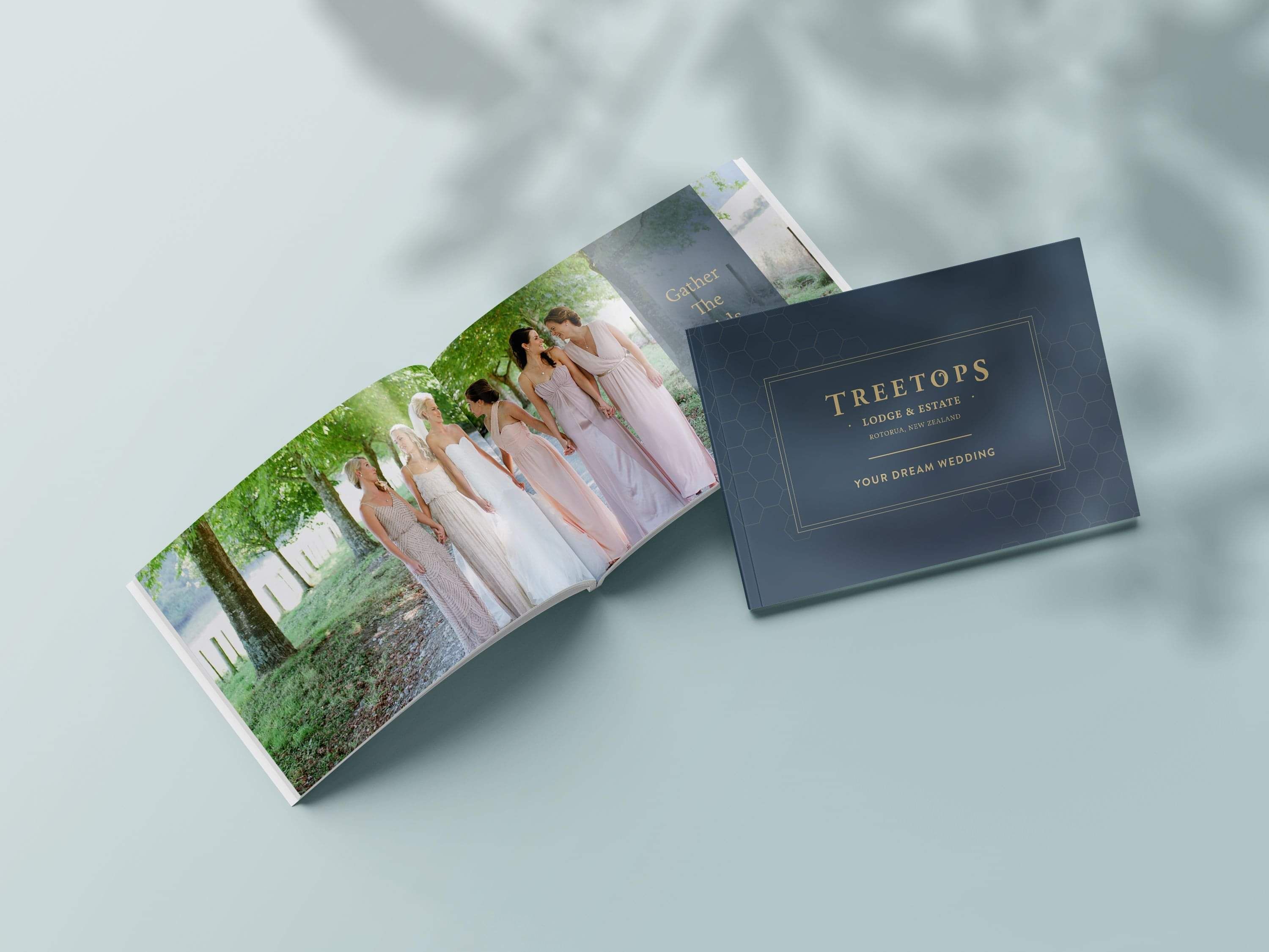Treetops Wedding Brochure Design | Wedding Graphic Design