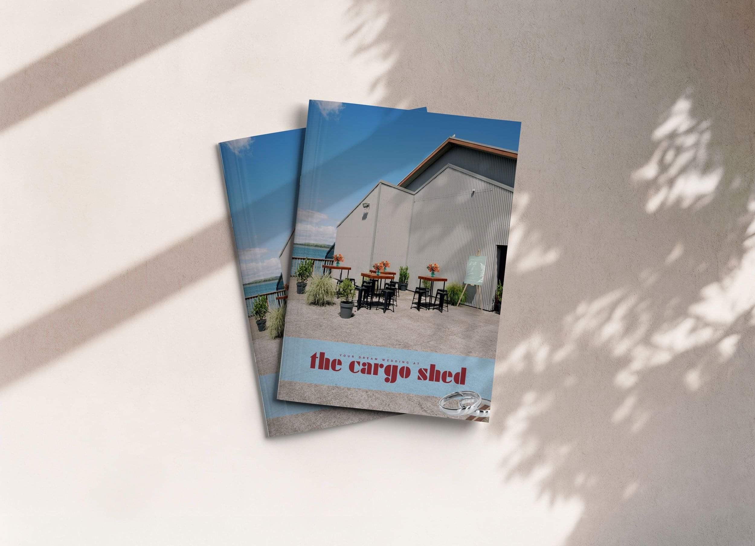 The Cargo Shed Wedding Venue Brochure Design | Wedding Brochure Design