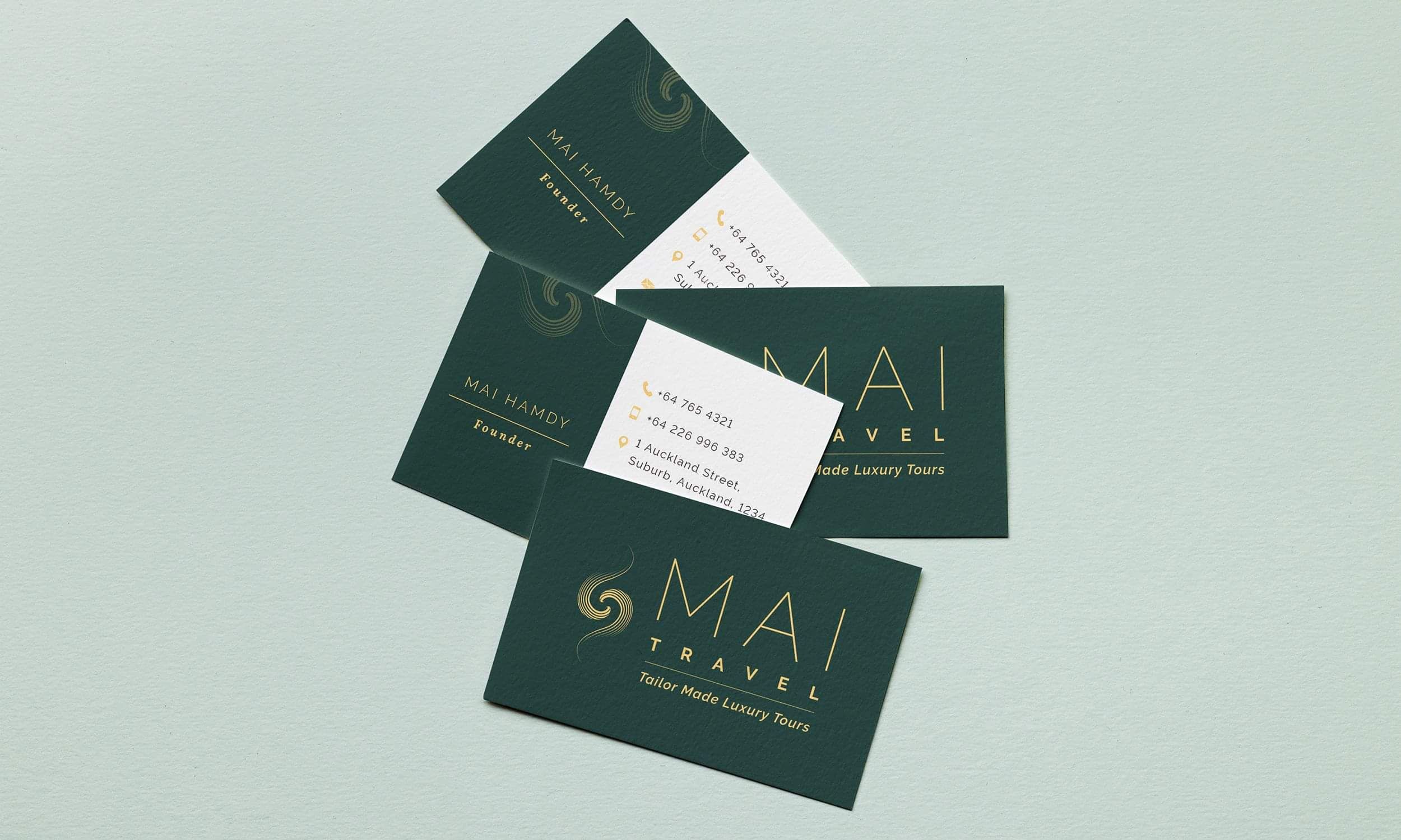 MAI Travel Wedding Business Card Design | Wedding Graphic Design Tauranga