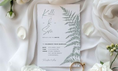 Silver Fern Wedding Invitation