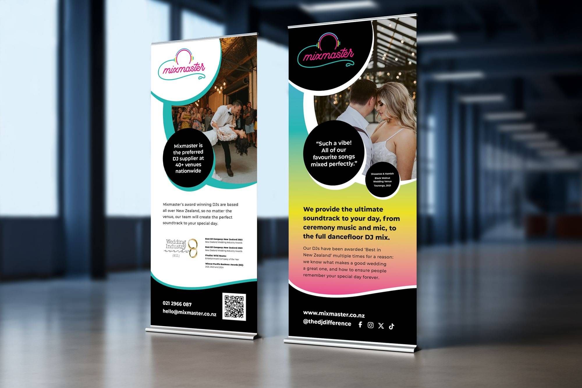 Mixmaster DJ Pull Up Banner Design | Wedding Graphic Design