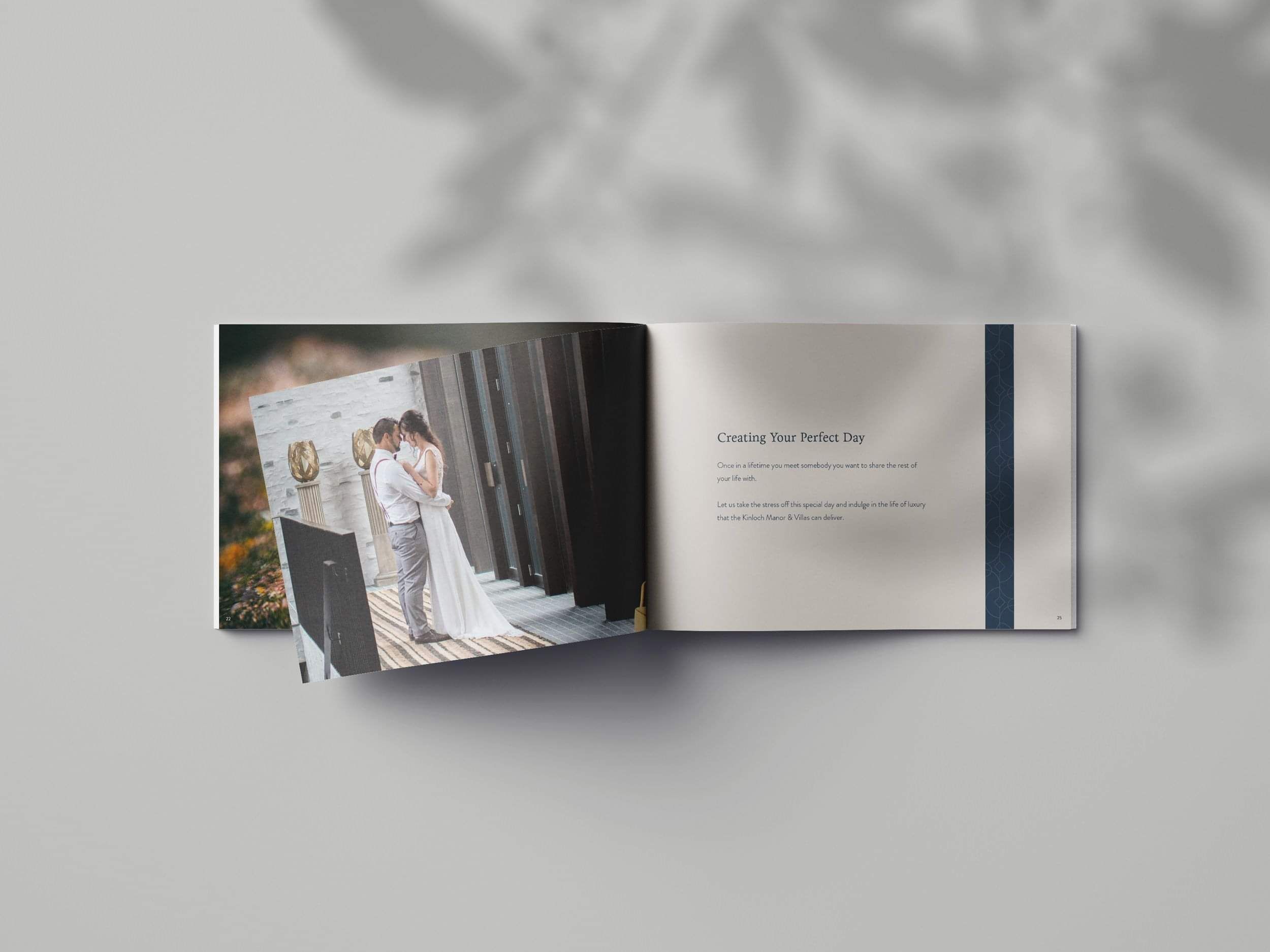 wedding brochure design Kinloch Manor wedding venue New Zealand