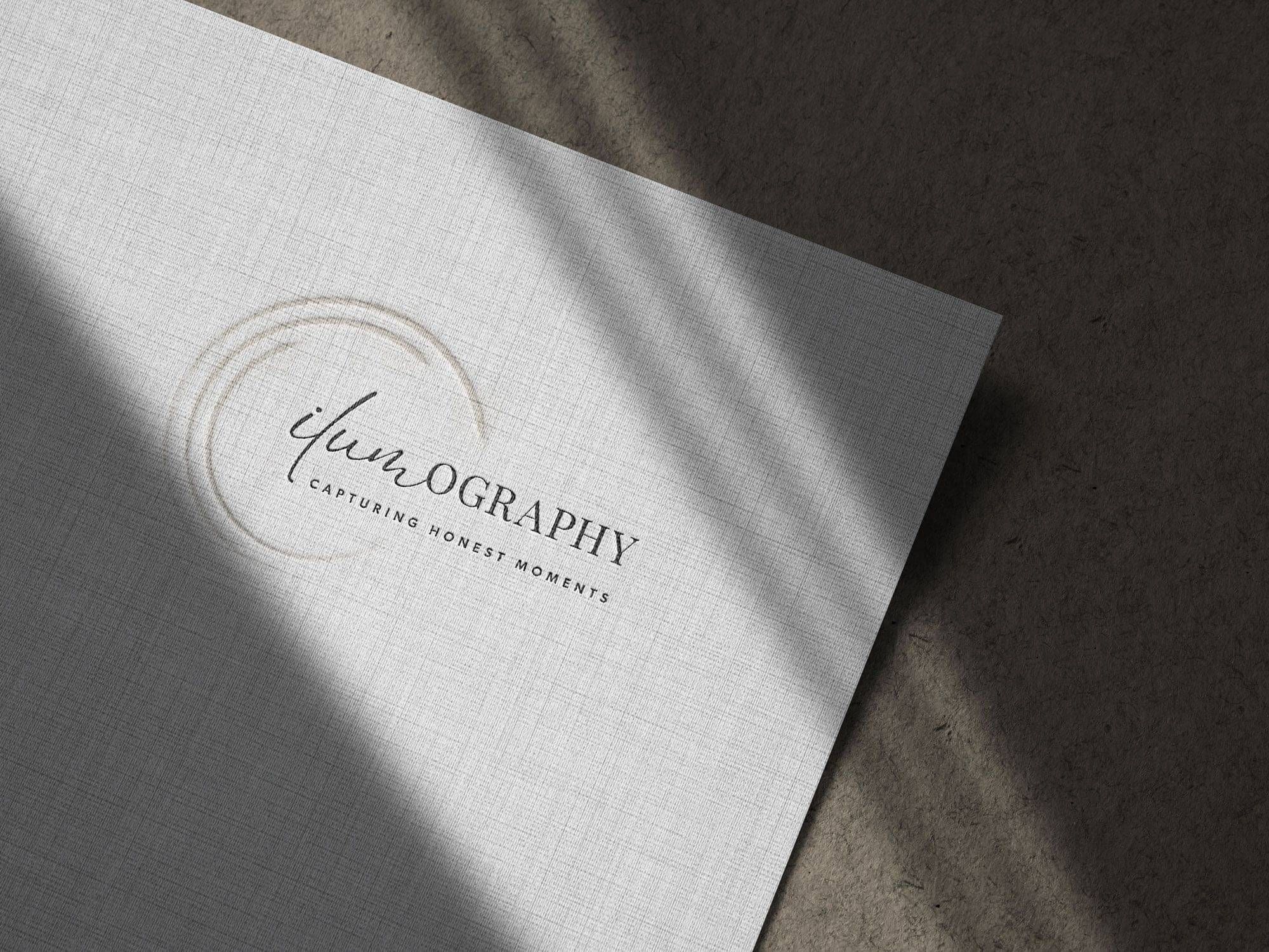 Ilumography Logo on textured paper designed by Amy Brailey Poppyseed Design