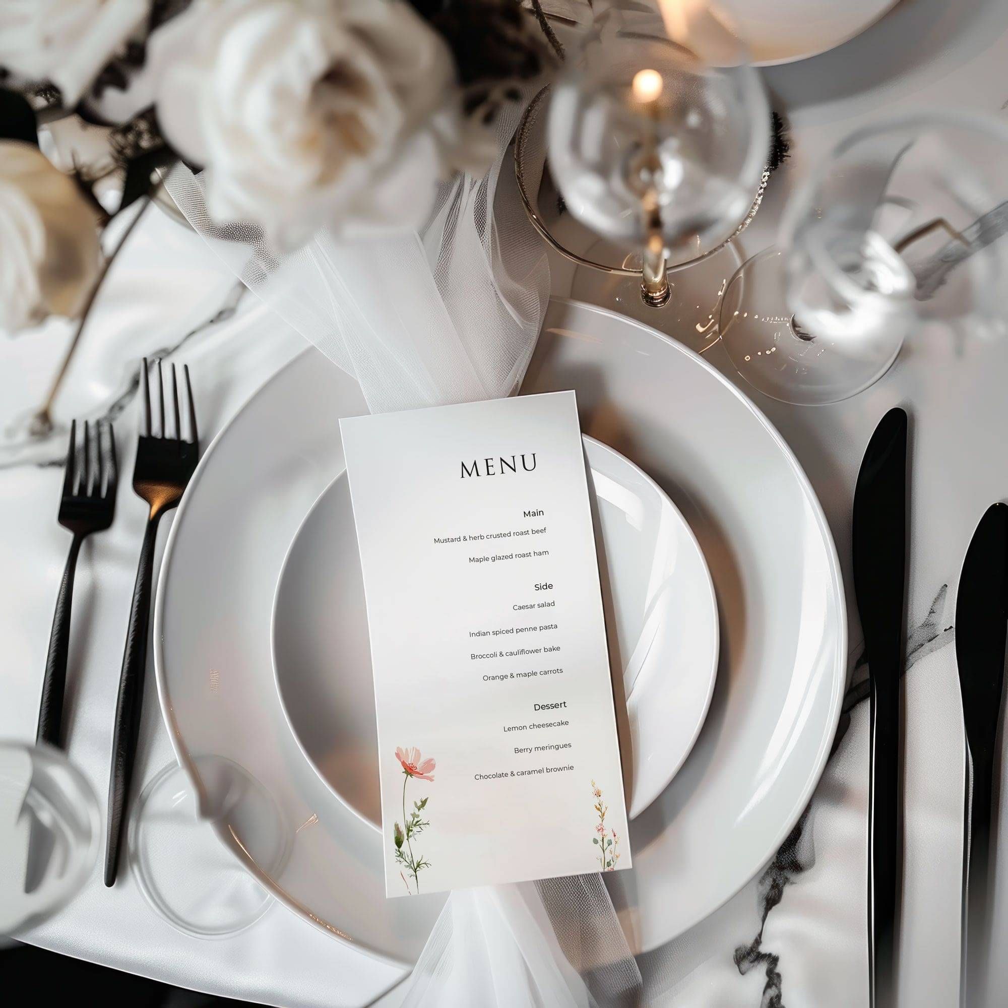 Custom wedding invitations floral