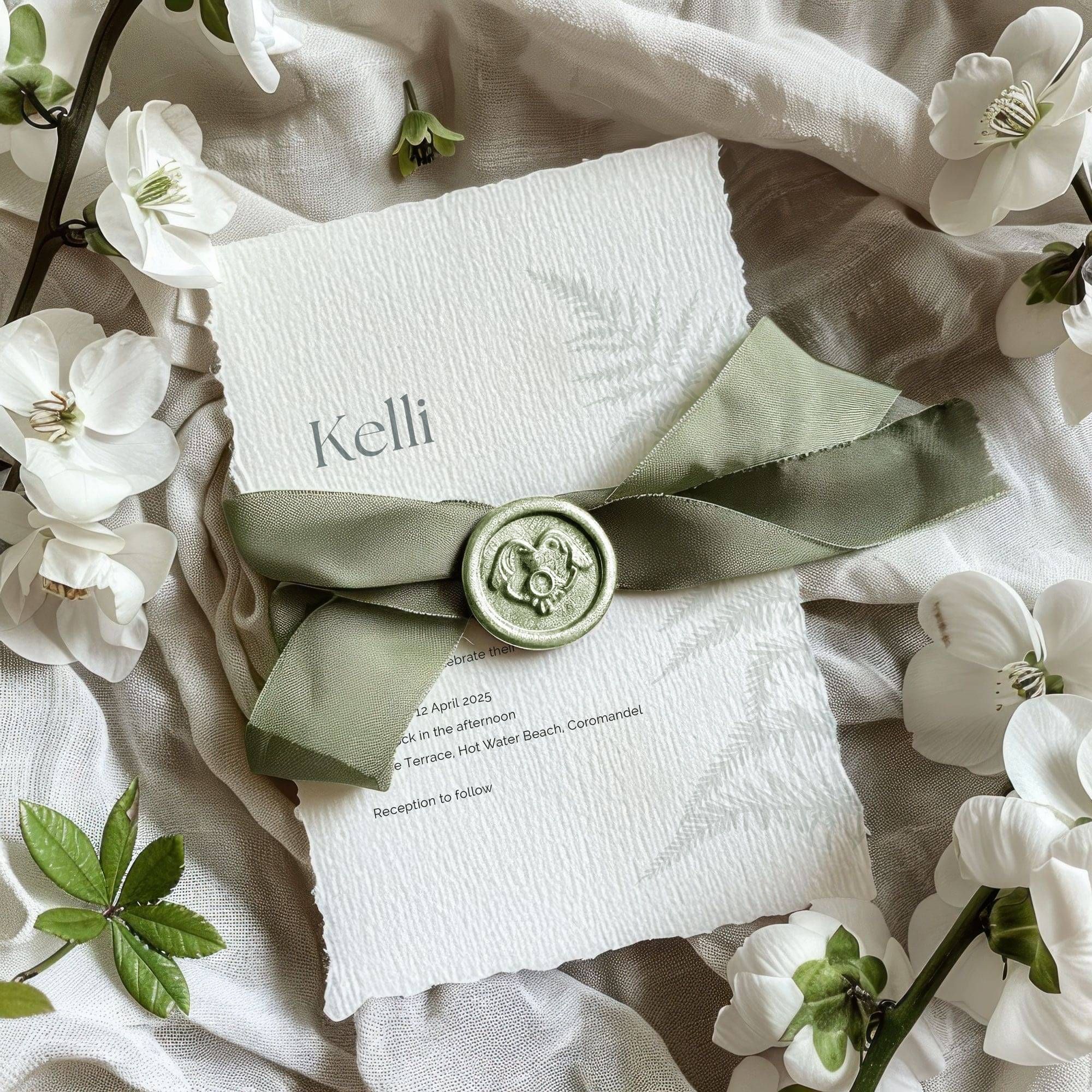 Custom wedding invitations floral
