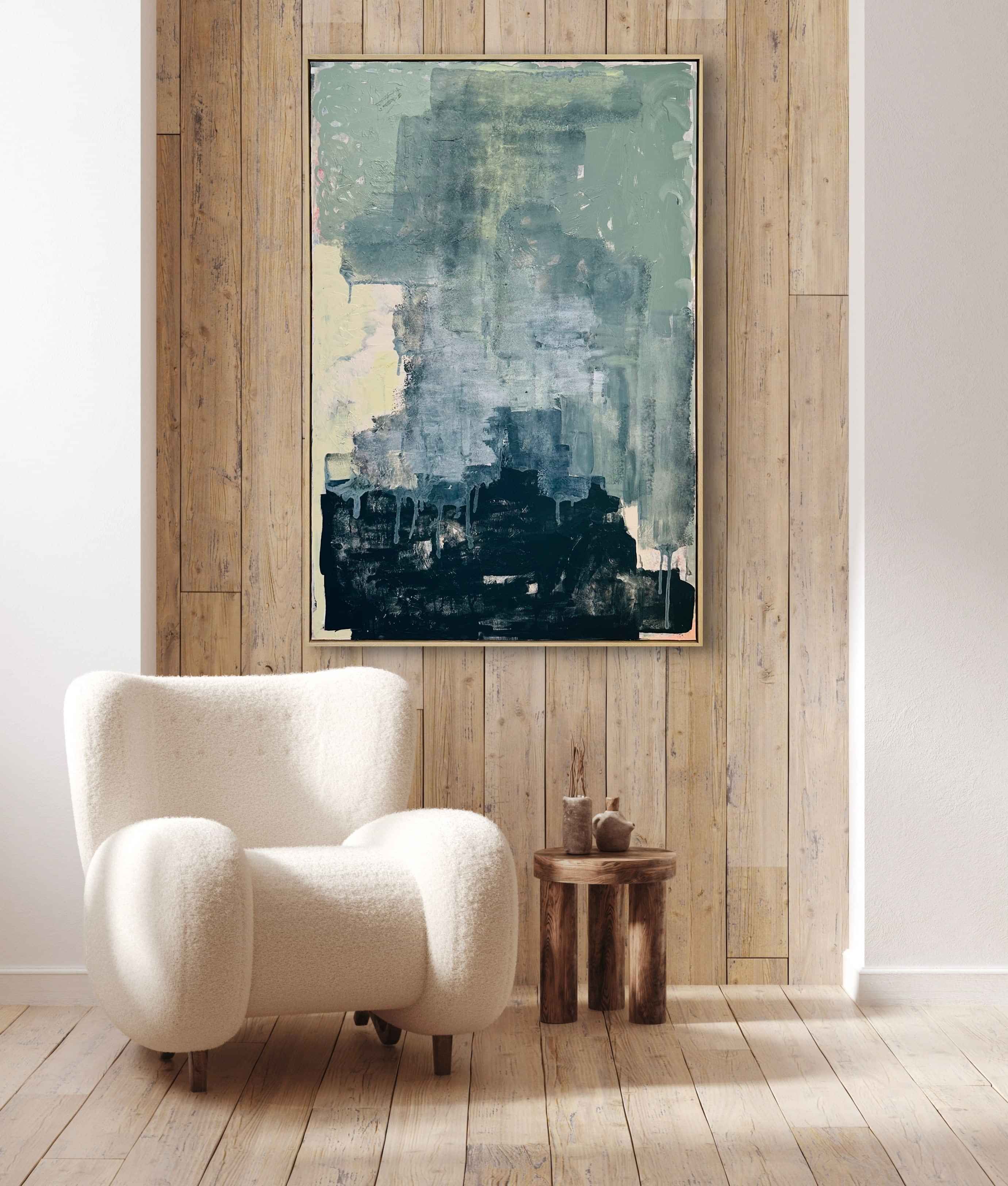 Diptych abstract painting titled Notes of Earth and Fire