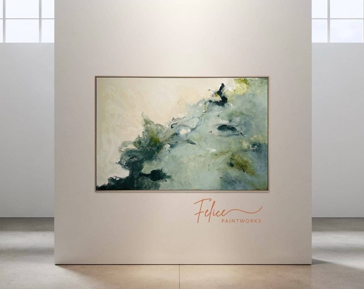 Diptych abstract painting titled Notes of Earth and Fire