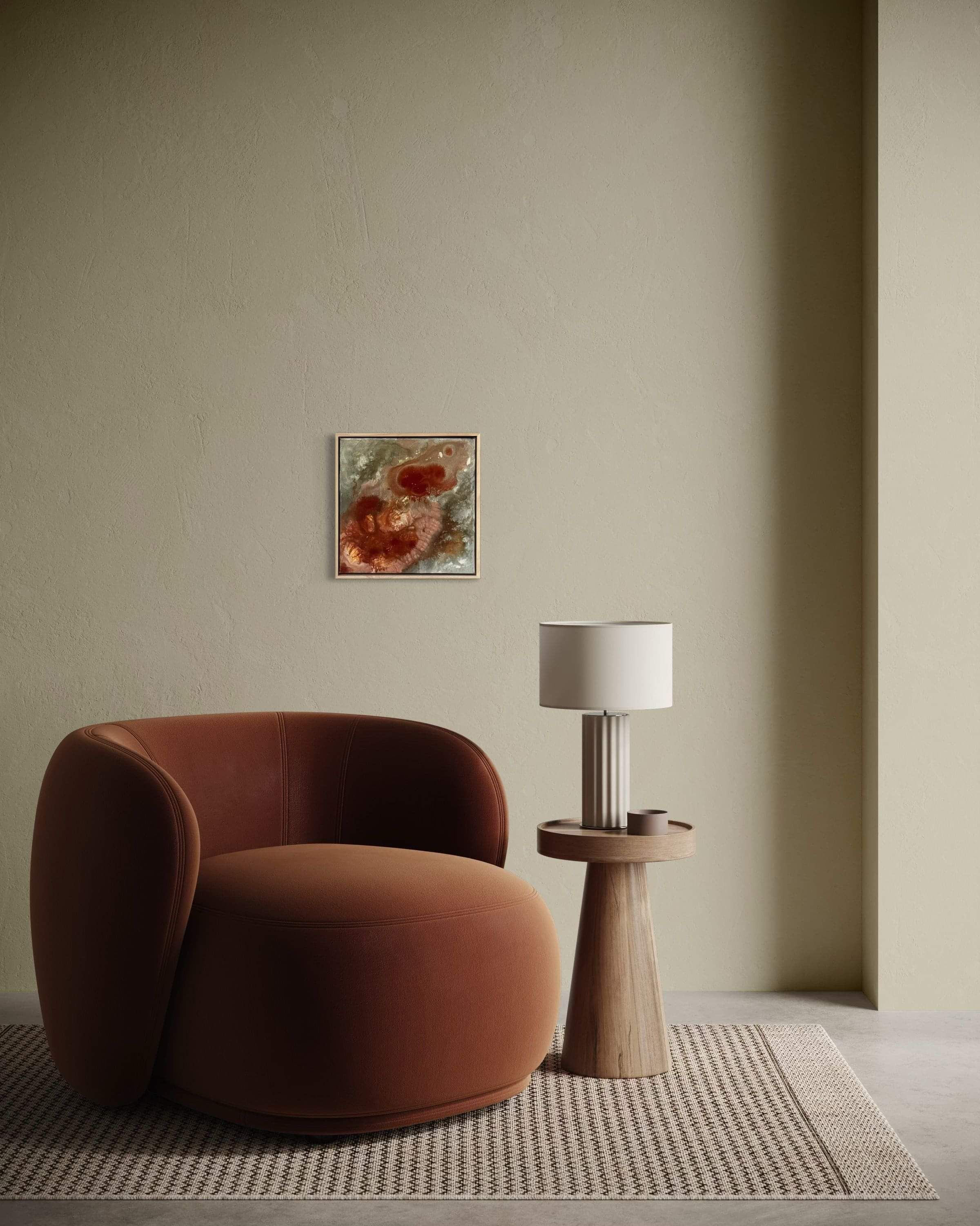 Diptych abstract painting titled Notes of Earth and Fire