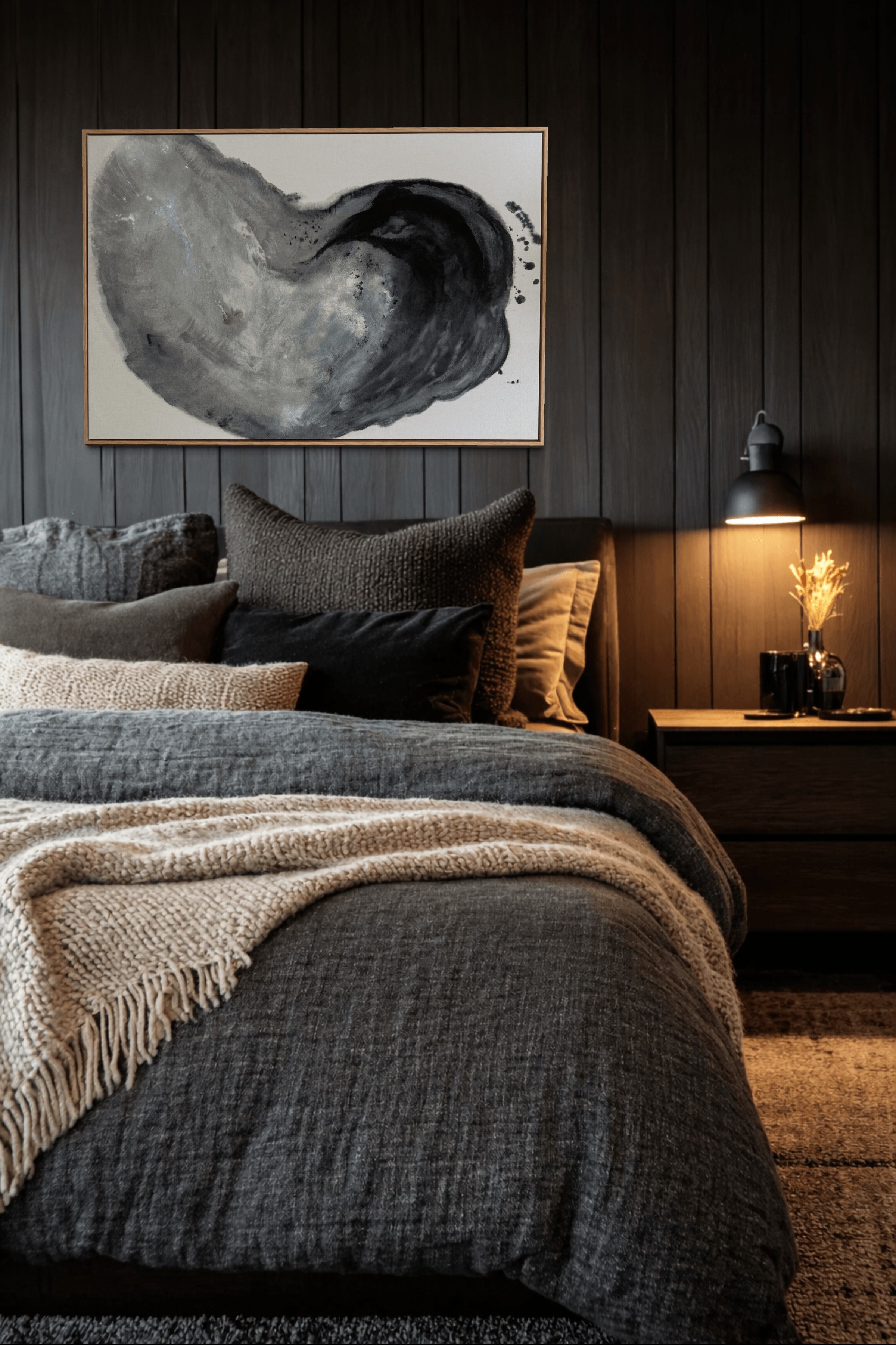 Diptych abstract painting titled Notes of Earth and Fire