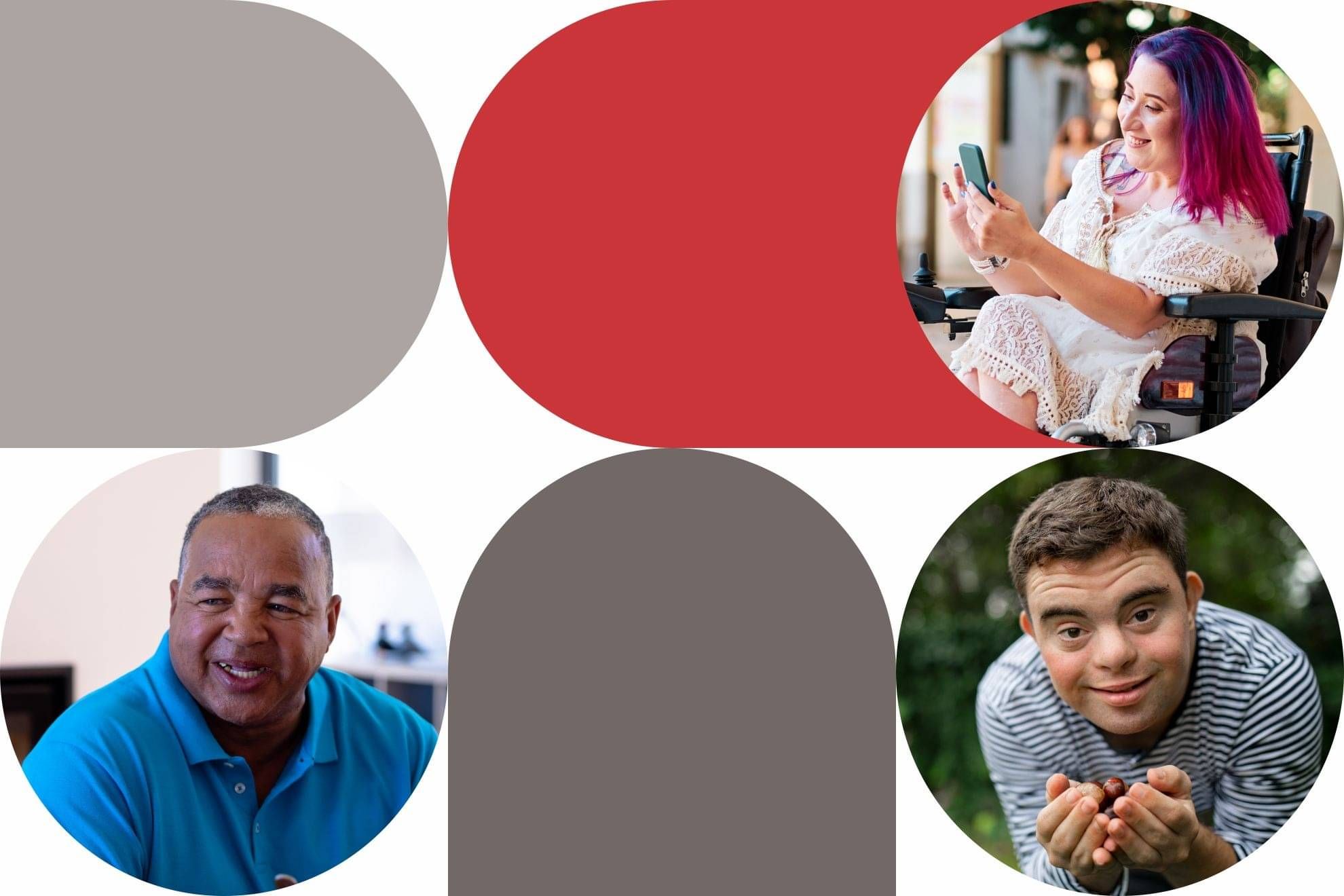 Aotearoa Disability Law logo of two interlinked korus. Below is a selection of faces of Deaf and disabled people of different ages and ethnicities.