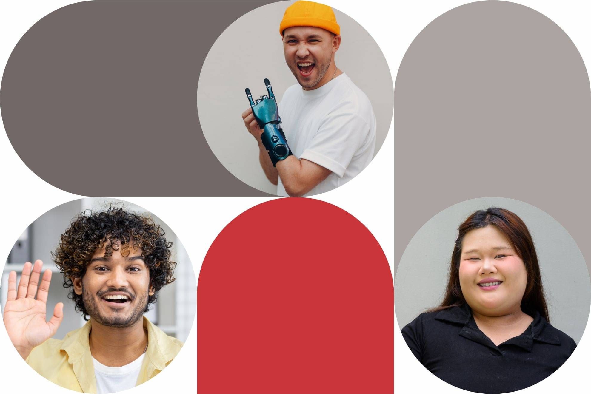 Aotearoa Disability Law logo of two interlinked korus. Below is a selection of faces of Deaf and disabled people of different ages and ethnicities.