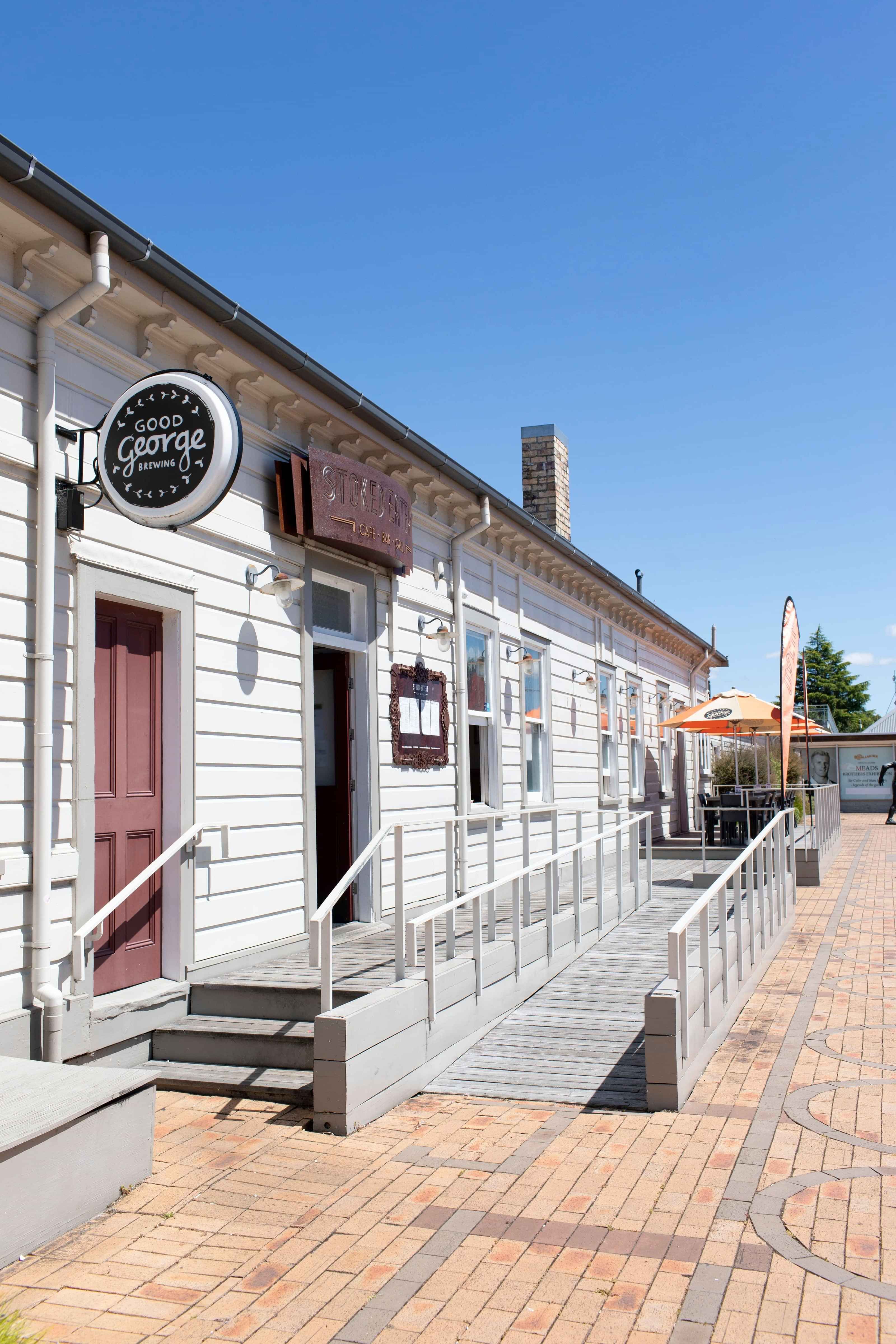 Contact Stoked Te Kuiti today. Refurbished railway station building with wheelchair friendly ramp.