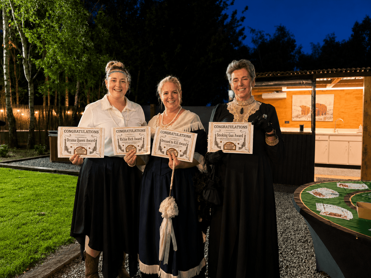 Interactive Mystery Murder event hosted at Forest Hillside private venue hire in southland