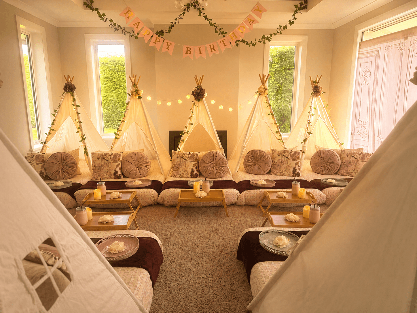 Luxury Teepee sleepover parties set up by Sleeping Beauties Southland