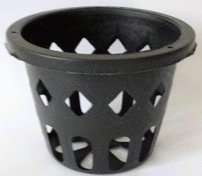 Round Slatted Basket Pot