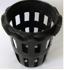 Round Slatted Basket Pot