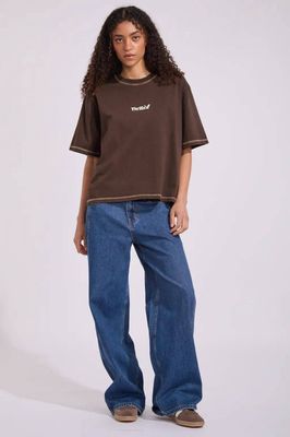 Thrills Workwear Square Tee - Postal Brown