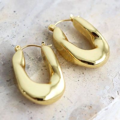 Luster&amp;Sage Lea Wavy Earrings - Gold