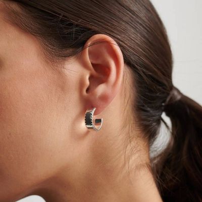 Luster&amp;Sage Loop Earrings - Silver