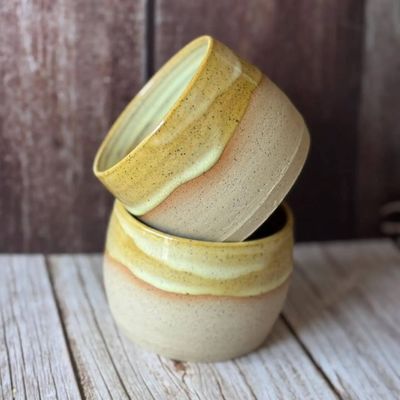 Mini Hug Mug - Yellow Set of 2