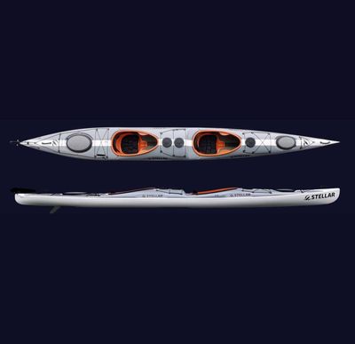 Stellar 19&#039; Modular Single/Tandem Touring Kayak - Teal/White