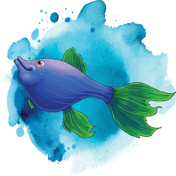 Ace Learn to Swim blue fish icon