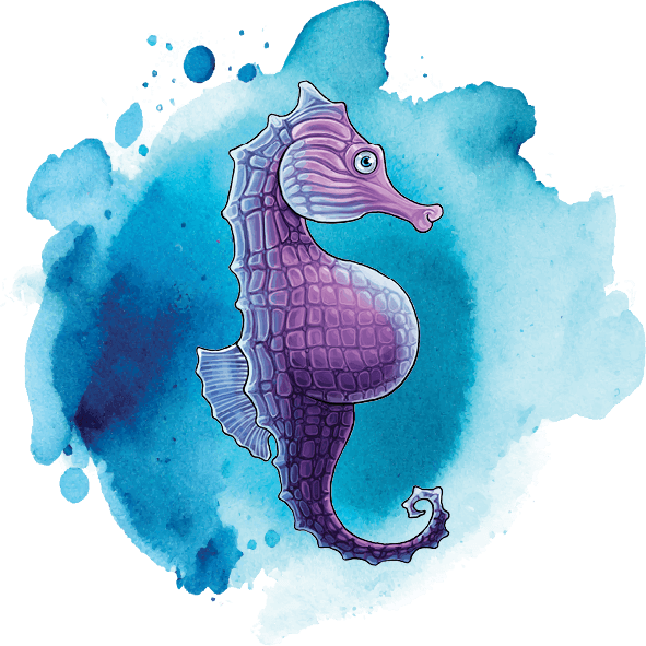 Ace Learn to Swim purple seahorse icon