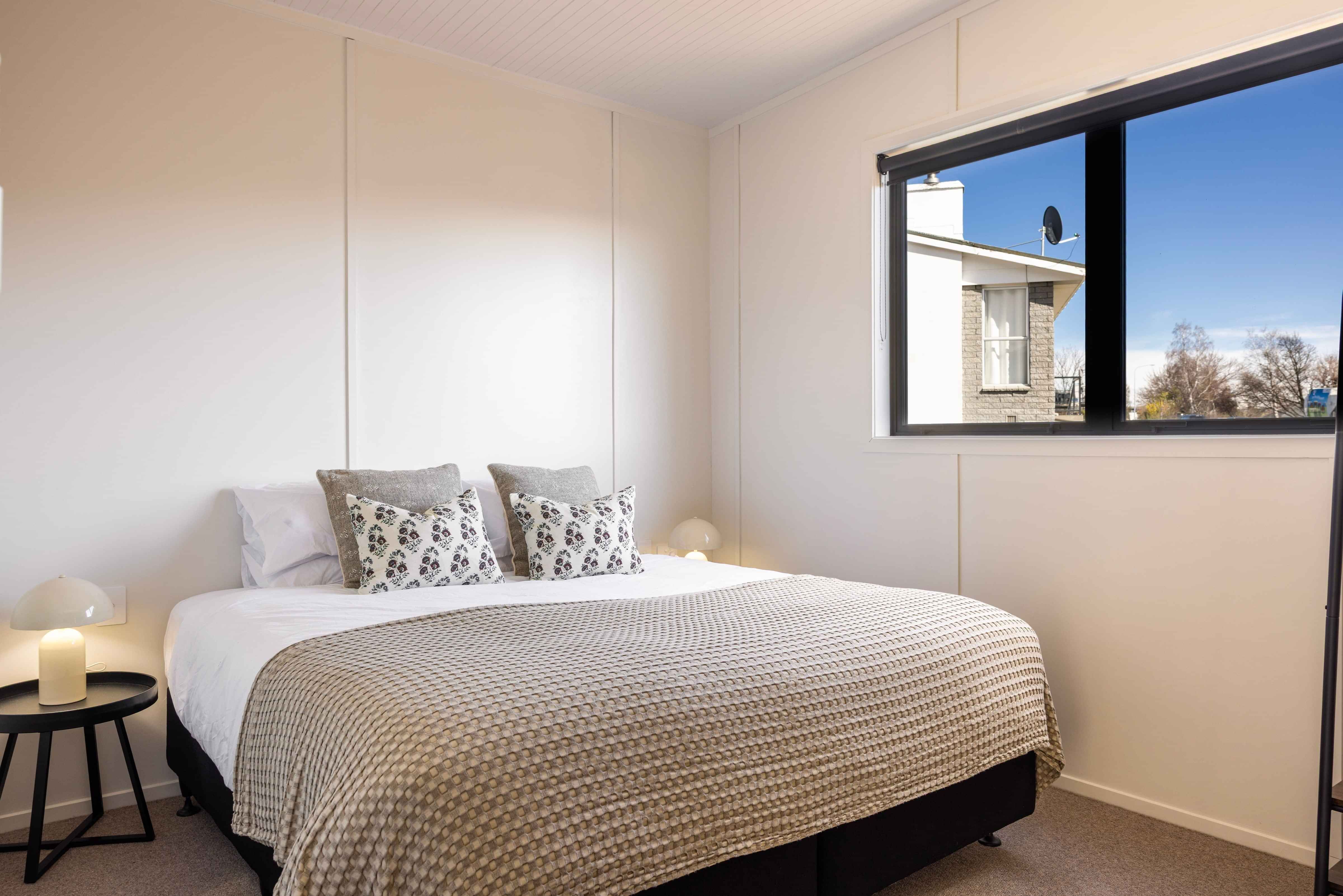 King bedroom at The Alpine Villas by Roam Lake Tekapo, 32 Aorangi Crescent