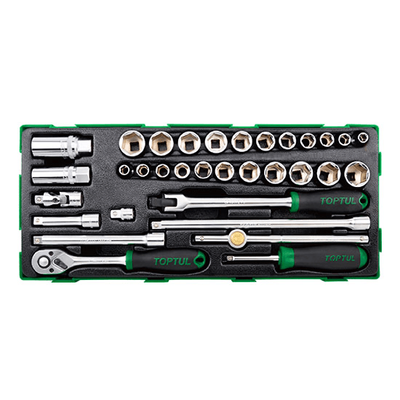 GTB3318 Toptul Socket Set 3/8dr 33pc SAE / Metric