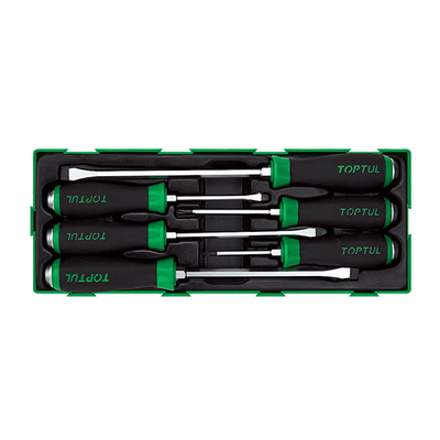 GTA0621 Toptul 6pc Go-Through Slotted &amp; Phillips Screwdriver Set